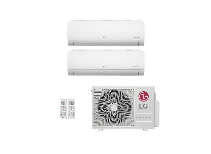 Ar-Condicionado Multi Split Inverter LG 18.000 (1x Evap HW 7.000 + 1x Evap HW 12.000) Quente/Frio 220V