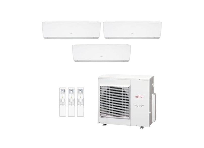 Ar-Condicionado Multi Split Inverter Fujitsu 35.000 (3x Evap HW 12.000) Quente/Frio 220V