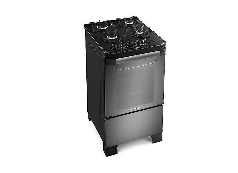 Fogão 4 Bocas a Gás Itatiaia Itamaster Mesa de Vidro Acendimento Automático Prata Espelhado Bivolt