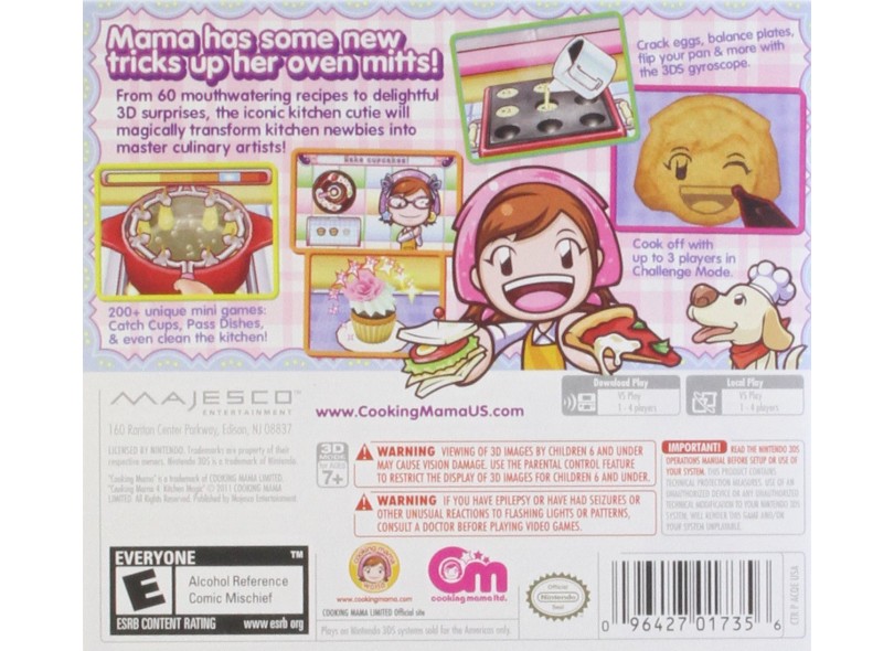 Jogo Cooking Mama 4: Kitchen Magic Majesco Entertainment Nintendo 3DS