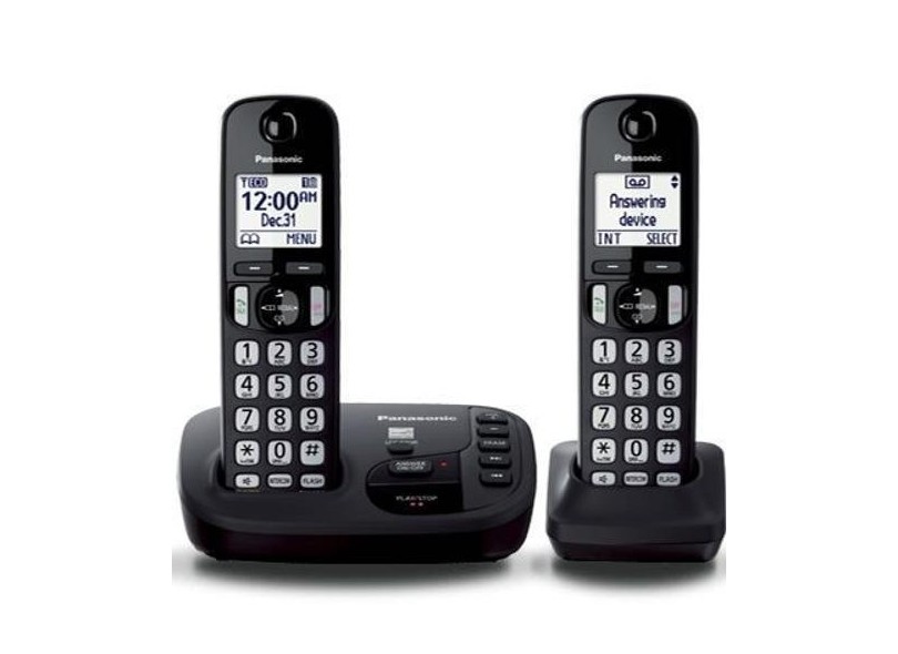 Telefone sem Fio Panasonic com 1 Ramal Secretaria Eletrônica KX-TGD222