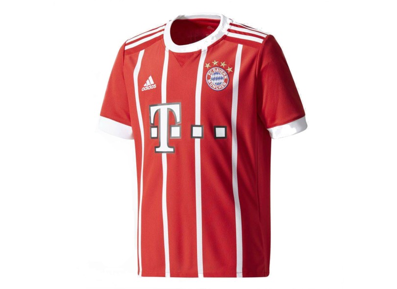 Camisa Torcedor Infantil Bayern de Munique I 2017/18 Sem Número Adidas