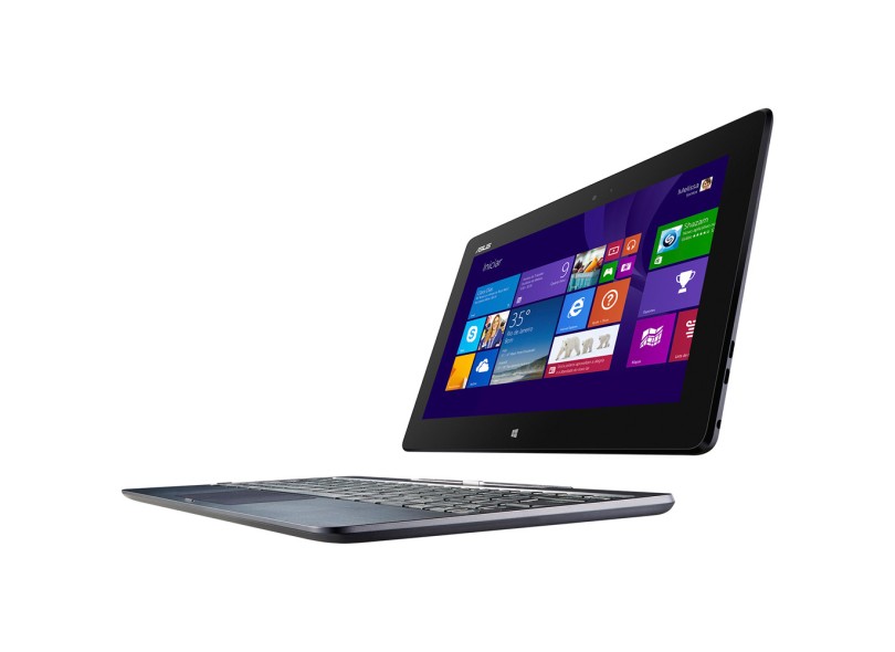 Notebook Conversível Asus Quad-Core Processor 2 GB de RAM HD 500 GB SSD 32 GB LED 10.1 " Touchscreen Windows 8.1 T100