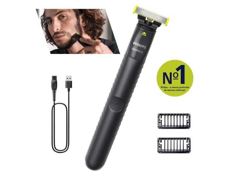 Barbeador E Aparador Philips One Blade Qp1424 Verde Limão