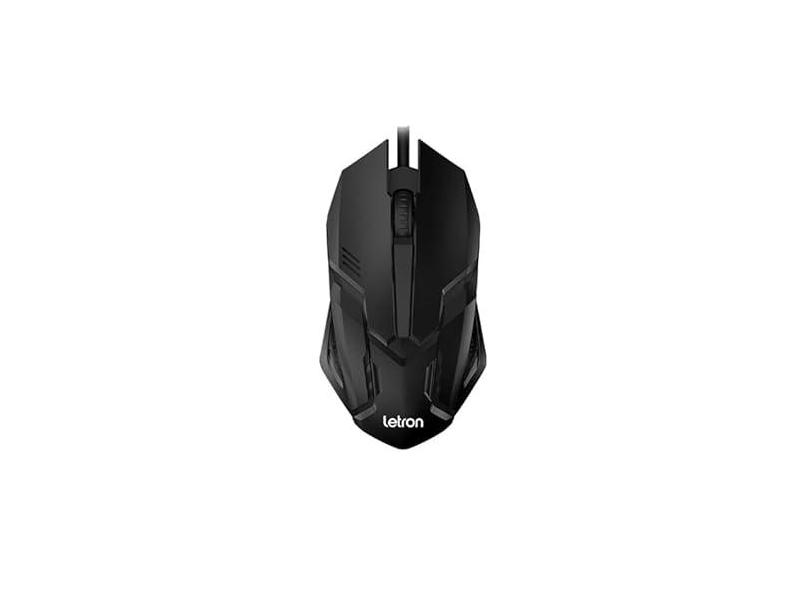 MOUSE USB 3 BOTOES 1000 DPI X-BLACK 1602 R8 LETRON