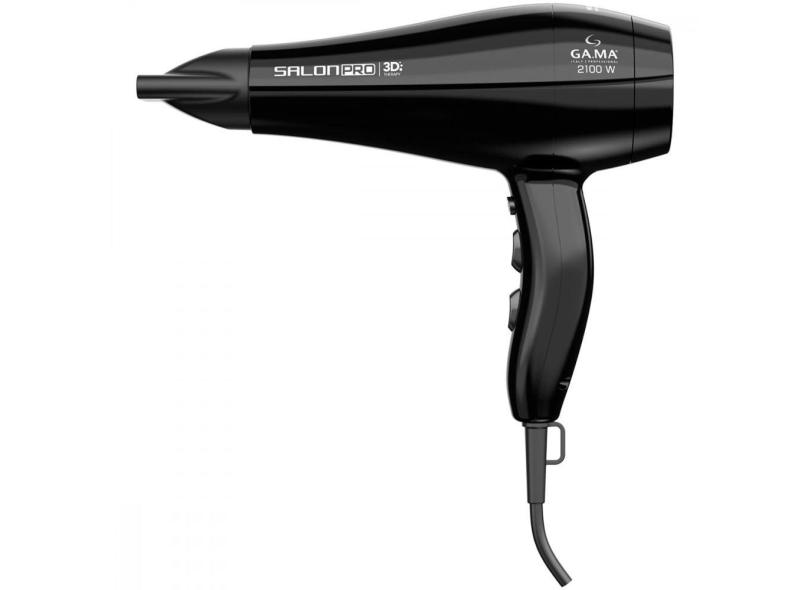 Secador de Cabelos ga.ma Italy Salon Pro 3D 2100W 127V Preto