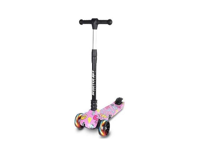 Patinete Dobrável Com Led Grafite Menina Até 50Kg Zoop Toys