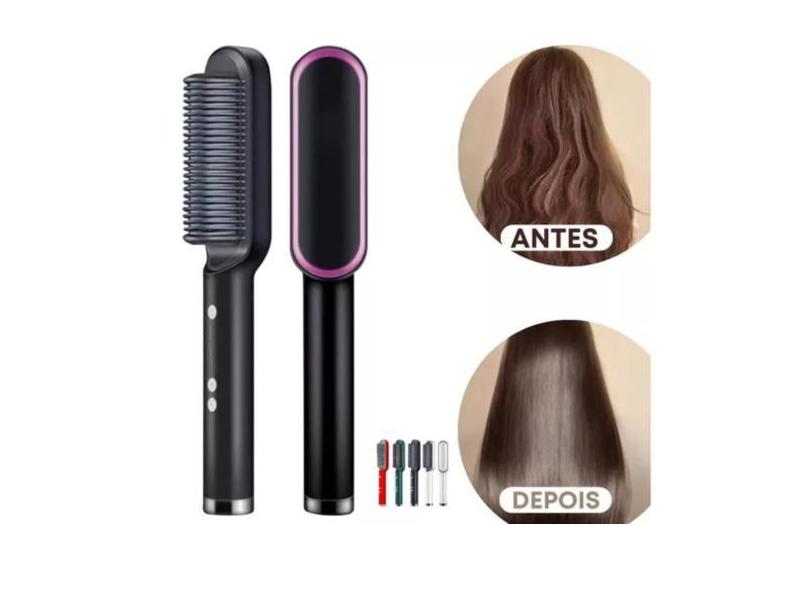 Escova Modeladora Alisadora Chapinha 7 Em 1 Cerâmico Premium - Wcan