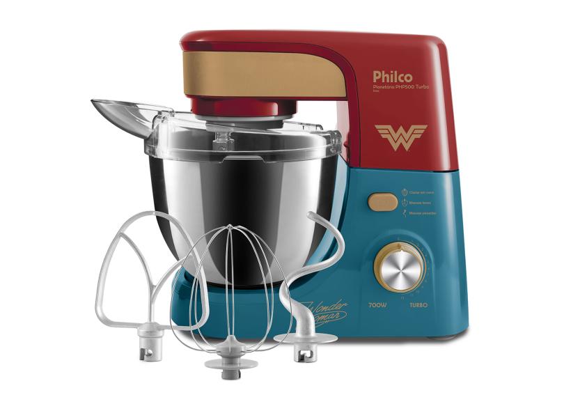 Batedeira Planetária Philco PHP500 Inox Mulher Maravilha