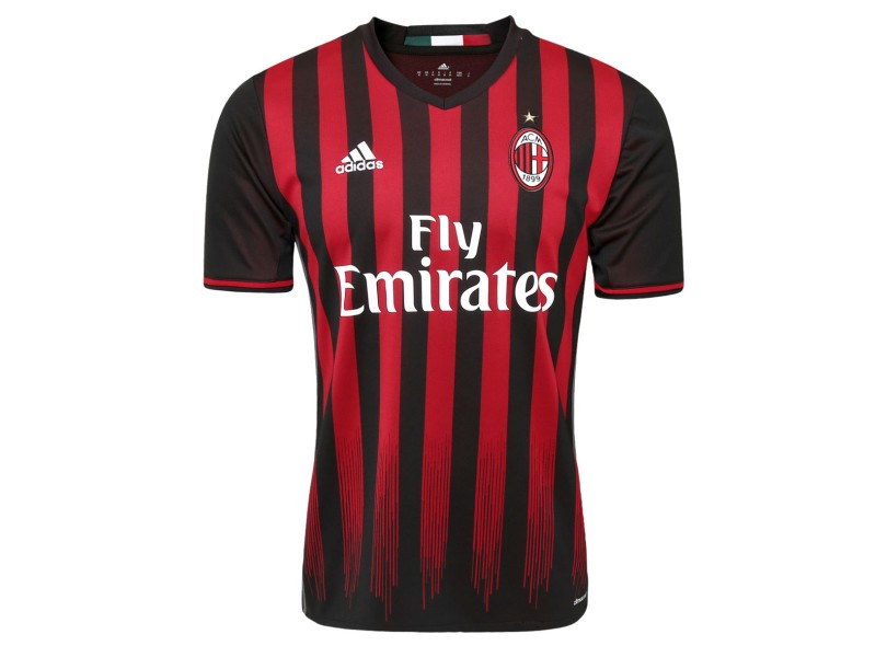 Camisa Torcedor Milan I 2016/17 sem Número Adidas
