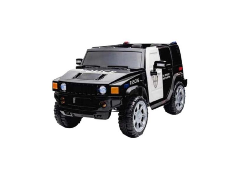 Mini Carro Eletrico Jipe Policia 12V Preto - Importway