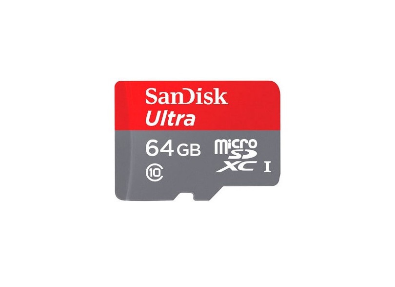 Cartão de Memória Micro SDXC-I com Adaptador SanDisk Ultra 64 GB SDSDQUAN-064G