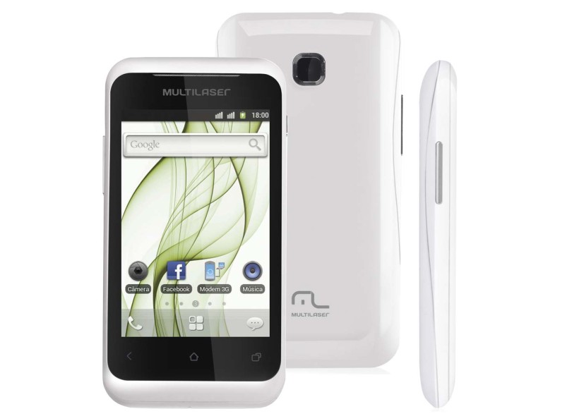Smartphone Multilaser Órion P3181 Câmera 2,0 MP 2 Chips Android 2.3 (Gingerbread) 3G Wi-Fi