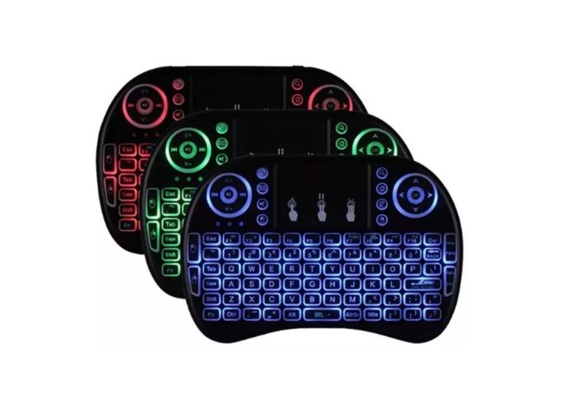 Mini Teclado Led Wireless Sem Fio Com Mouse Touch Pad Com O Melhor