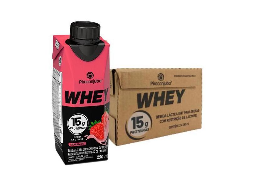 Pack 12 Unidades Bebida Láctea Whey 15G De Proteína Piracanjuba Zero L