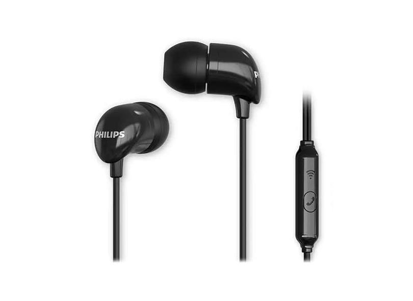 Fone de Ouvido Intra Auricular Philips c/Microfone Preto - TAE1126BK