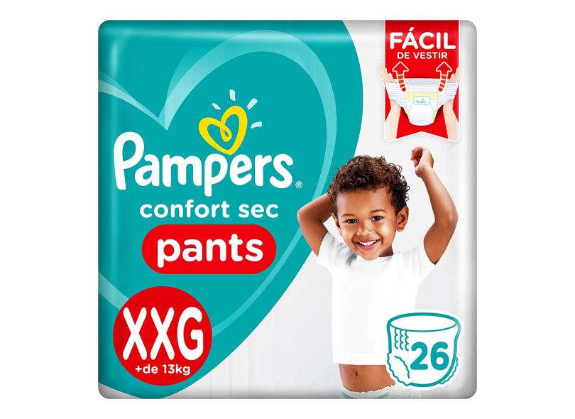 Fralda Pampers Confort Sec Pants XXG Regular 26 Und +13kg