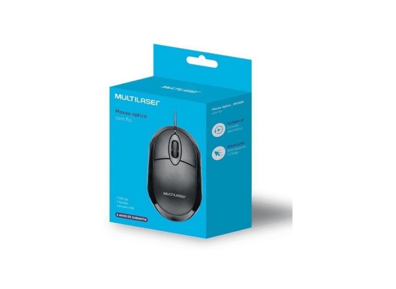 Mouse Classic Box Optico Full Black USB