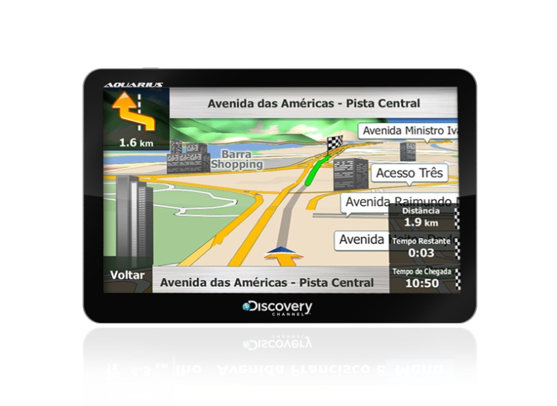 GPS Automotivo Aquarius Discovery Channel MTC3572 7,0 " TV Digital