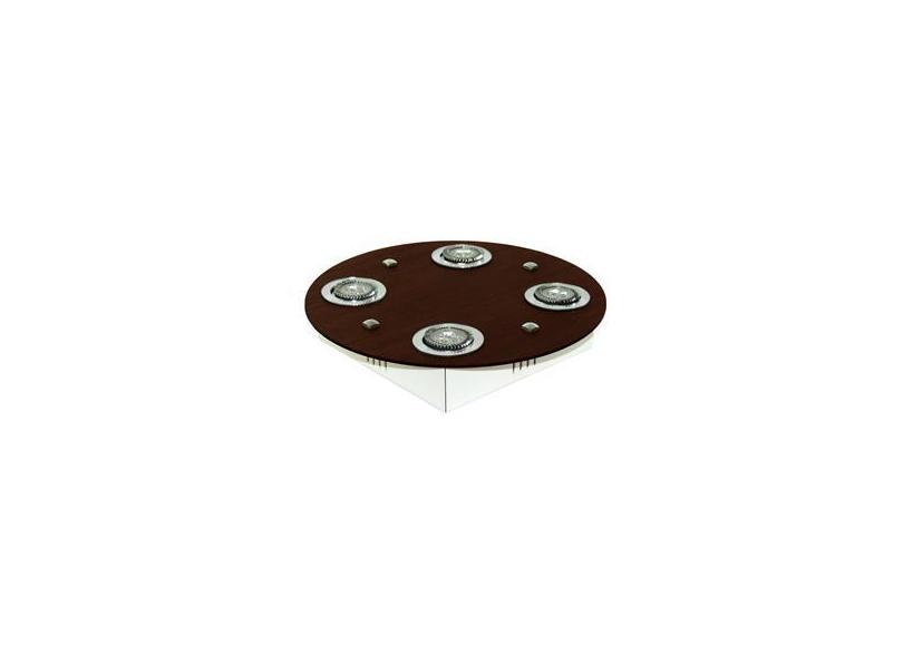 Plafon Concept Led - Modelo Tabaco e Redondo 32x32 cm - 4 Lâmpadas com ...