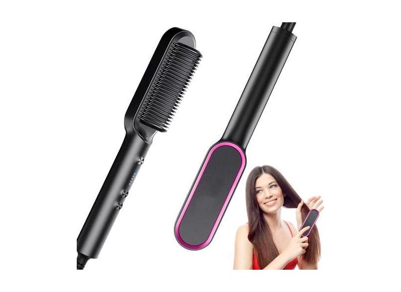 Escova 3 Em 1 Secadora Profissional Cabelo Liso 110/220V - Bc Bora Col