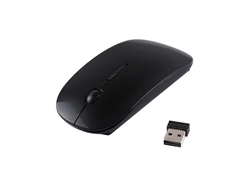 Acessórios para computador Mouse óptico a ultra-fino sem fio de 2,4 GHz com receptor nano USB, Plug and Play