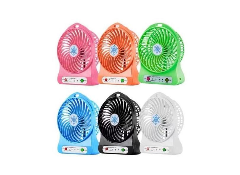 Ventilador de mesa com Luz LED Recarregável Portátil Mini Ventilador d