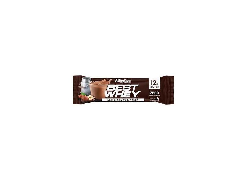 Best Whey Bar (62g) - Sabor: Leite, cacau e Avelã (49g) - Atlhetica Nu