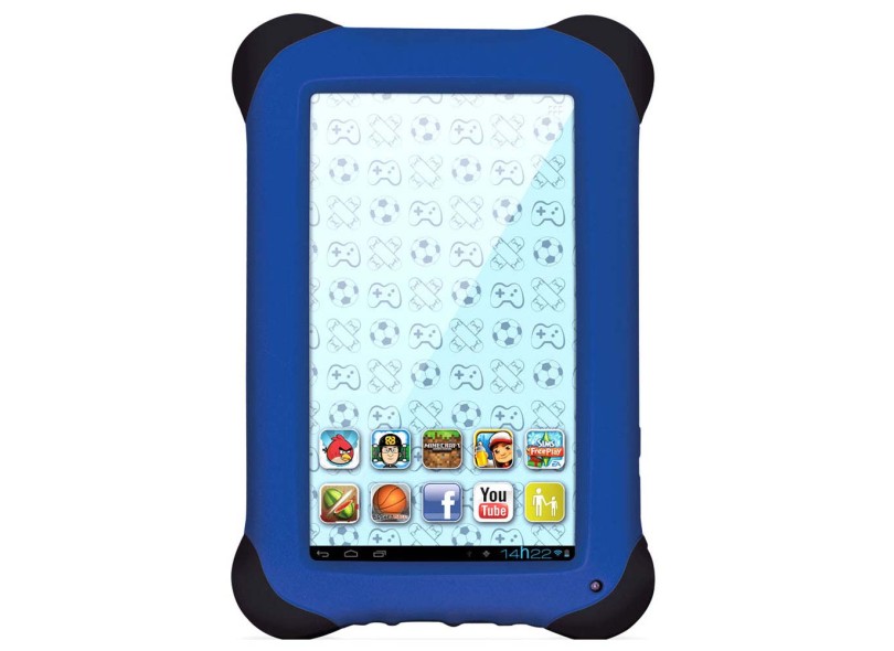 Tablet Multilaser 8.0 GB TFT 7 " Android 4.2 (Jelly Bean Plus) Kid Pad NB123