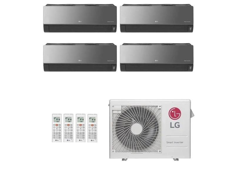 Ar-Condicionado Multi Split Inverter LG 30.000 (3x Evap HW Artcool 9.000 + 1x Evap HW Artcool 12.000) Quente/Frio 220V