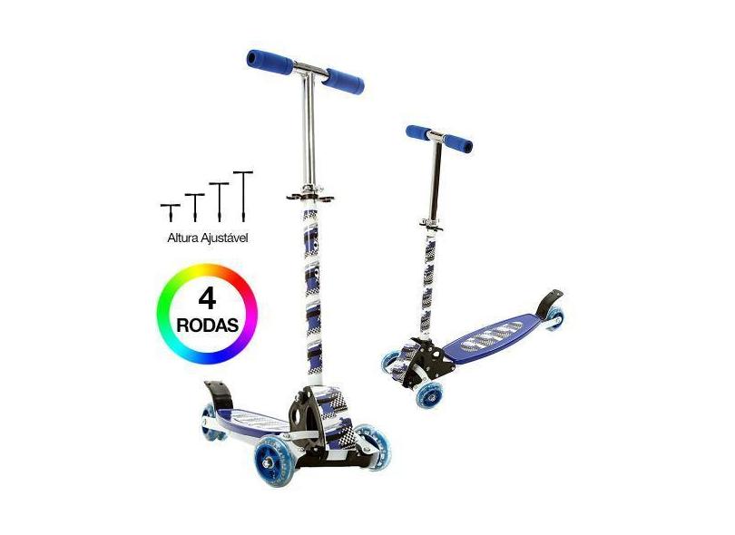 Patinete Infantil Radical De Balanço C 4 Rodas Azul Bbr Toys