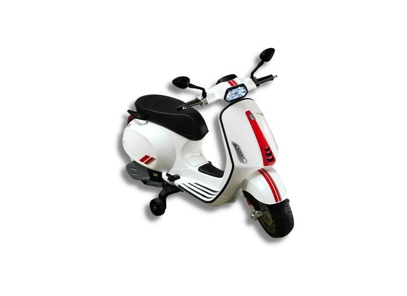 Mini Moto Eletrica Licenciada Vespa 12 V Branca - Importway