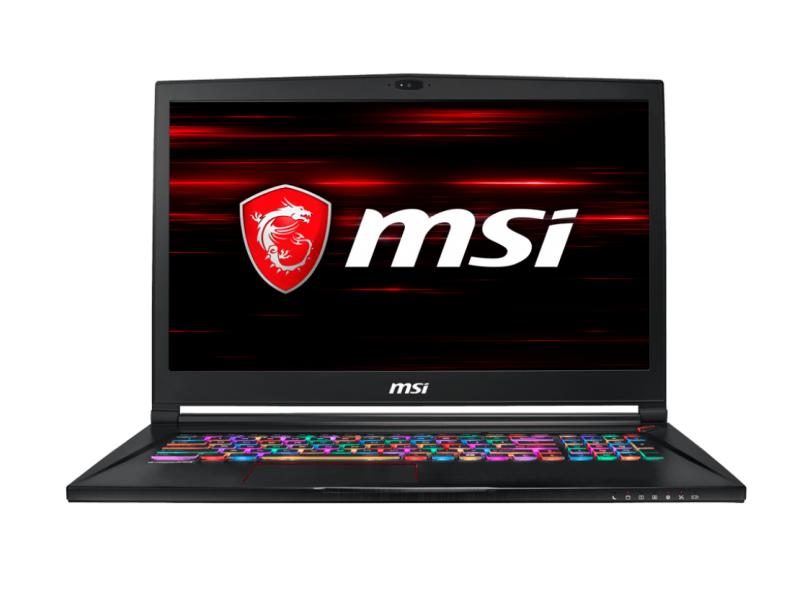Notebook MSI Intel Core i7 8750H 8ª Geração 16 GB de RAM 2048 GB 500.0 GB 17.3 " GeForce GTX 1070 Windows 10 GS73