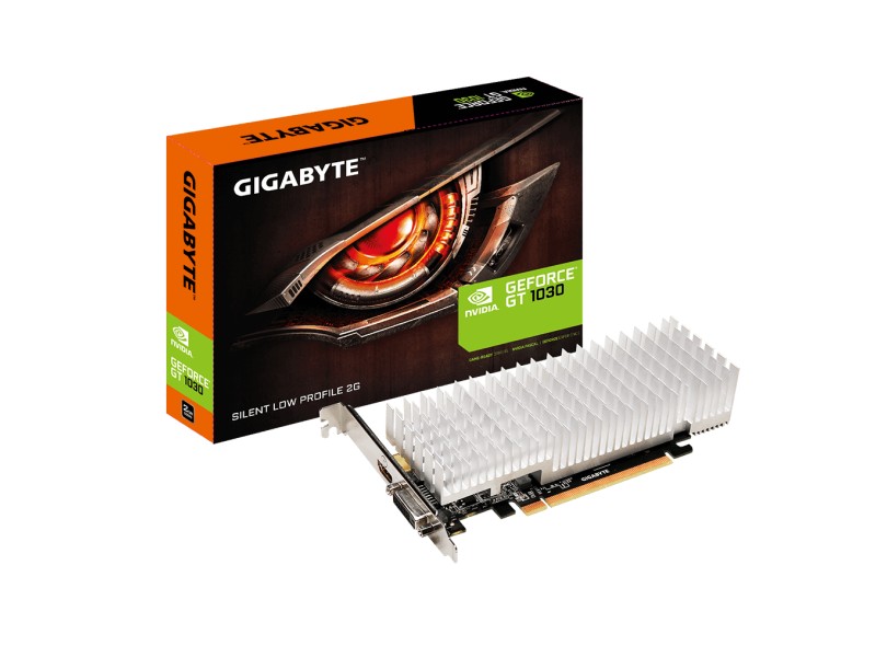 Placa de Video NVIDIA GeForce GT 1030 2 GB GDDR5 64 Bits Gigabyte GV-N1030SL-2GL