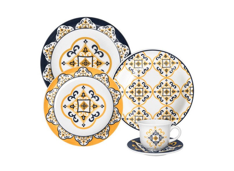 Aparelho de Jantar Redondo de Cerâmica 30 peças - São Luis Oxford Porcelanas