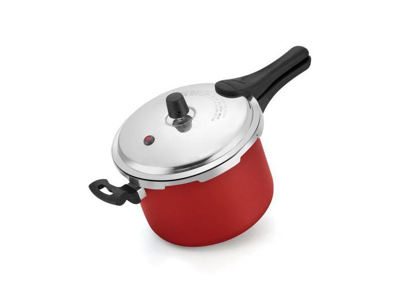 Panela De Pressão Fechamento Externo  Vermelho Alumínio Nacional 4,5L