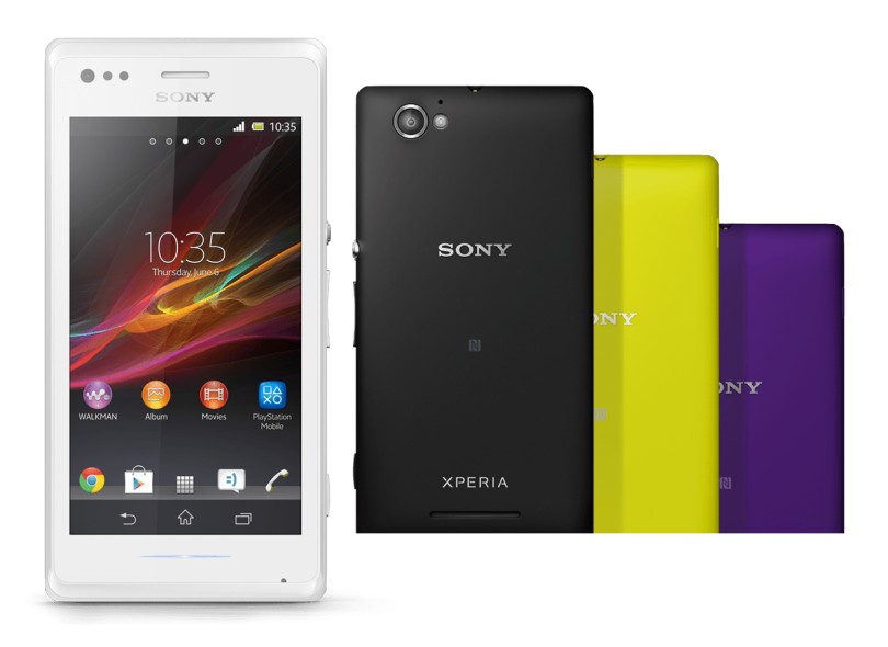 Smartphone Sony Xperia M C1904 Câmera 5.0 Megapixels Desbloqueado 4 GB Android 4.1 (Jelly Bean) 3G Wi-Fi