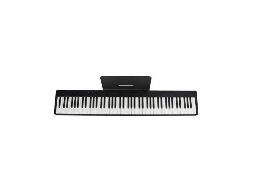 Piano Eletrônico Portátil, Teclado Semipesado de Tamanho Completo de 88 Teclas Com MIDI e, Piano Dobrável para Iniciantes, Bateria Recarregável, Adequado para Viagens, Material