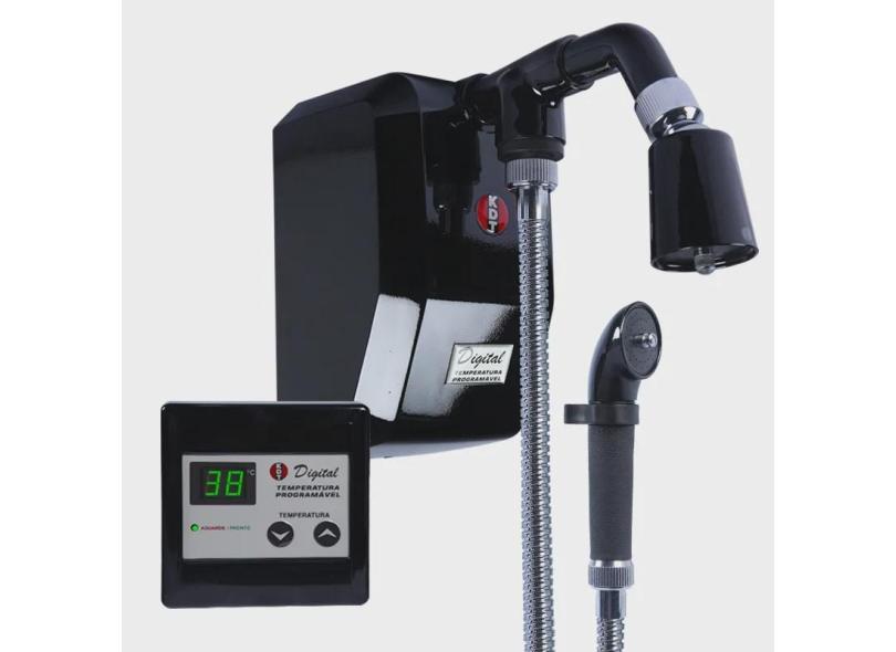 Ducha Digital Com Desviador 220v 8800w Black Cod.2830 - Kdt