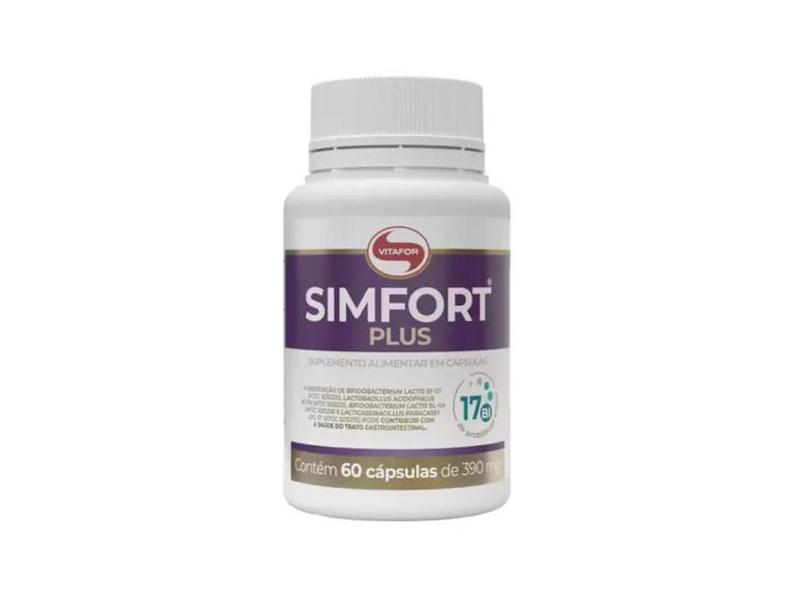 Simfort Plus Probiotico Alta Concentração Vitafor 60 Capsulas com o ...