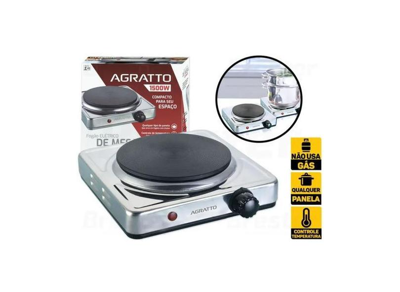 Fogão eletrico de mesa um prato 220v -  127v - agratto, 220V