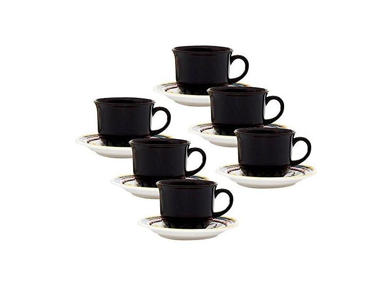 1 Conjunto com 6 Xícaras de Chá com Pires 15 Cm Oxford Daily