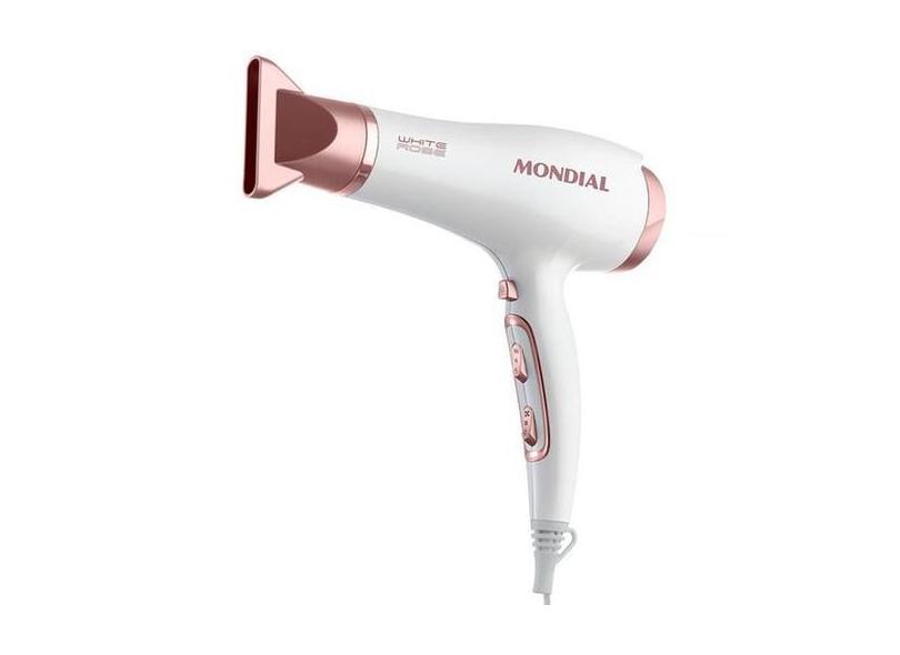 Secador De Cabelo Mondial Branco Rose Line Scn 50 2.000 Watts 220V ~ 6