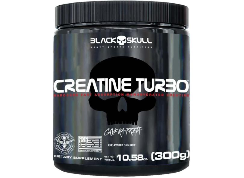 CREATINA TURBO POTE 300G SUPLEMENTO BLACK SKUL CAVEIRA PRETA Black Skull 