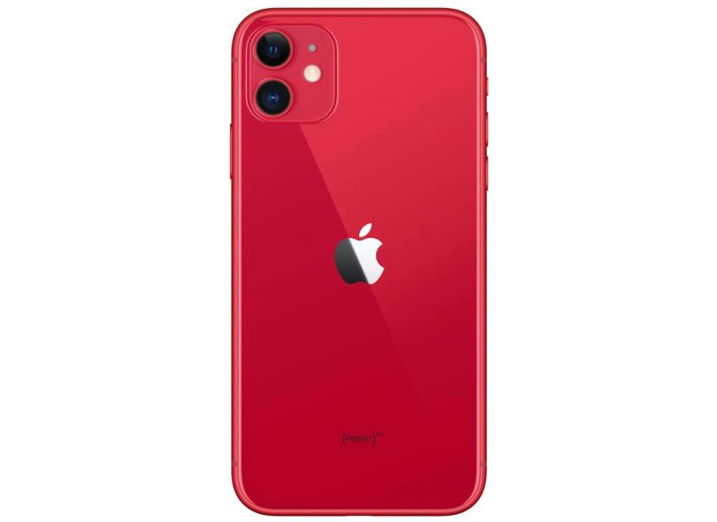 Smartphone Apple iPhone 11 Vermelho 128GB Câmera Dupla iOS 13