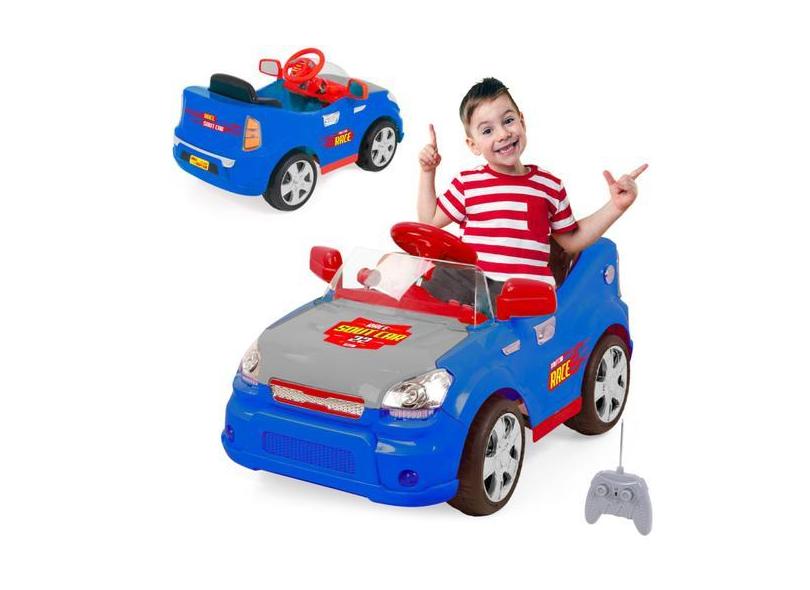 Carrinho Eletrico Infantil Motorizado 6V Sout Car Azul Rc - Homeplay