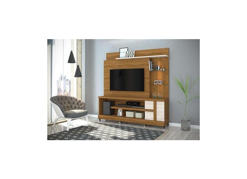 Home Theater Alan para TV de até 55 polegadas COM RODÍZIOS- NATURALE/ 