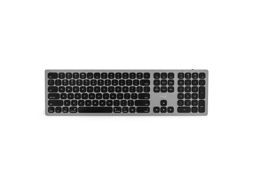 Teclado Alumínio sem fio bt/usb Originais iPlace, Cinza