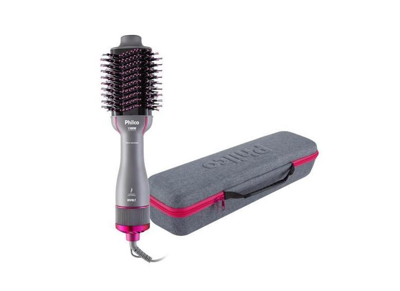 Escova Secadora Philco Soft Advance PES14 4 em 1 Bivolt, Cinza, Bivolt
