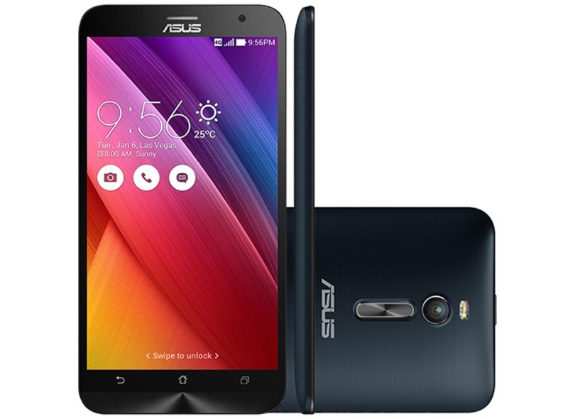 Smartphone Asus ZenFone 2 ZE551ML 4GB RAM 1.8GHz 2 Chips 16GB Android 5.0 (Lollipop) 3G 4G Wi-Fi